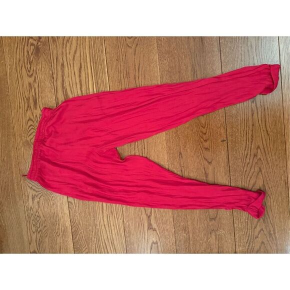 Bright Red Lightweight Boho Pants – Size S - Picture 4 of 5